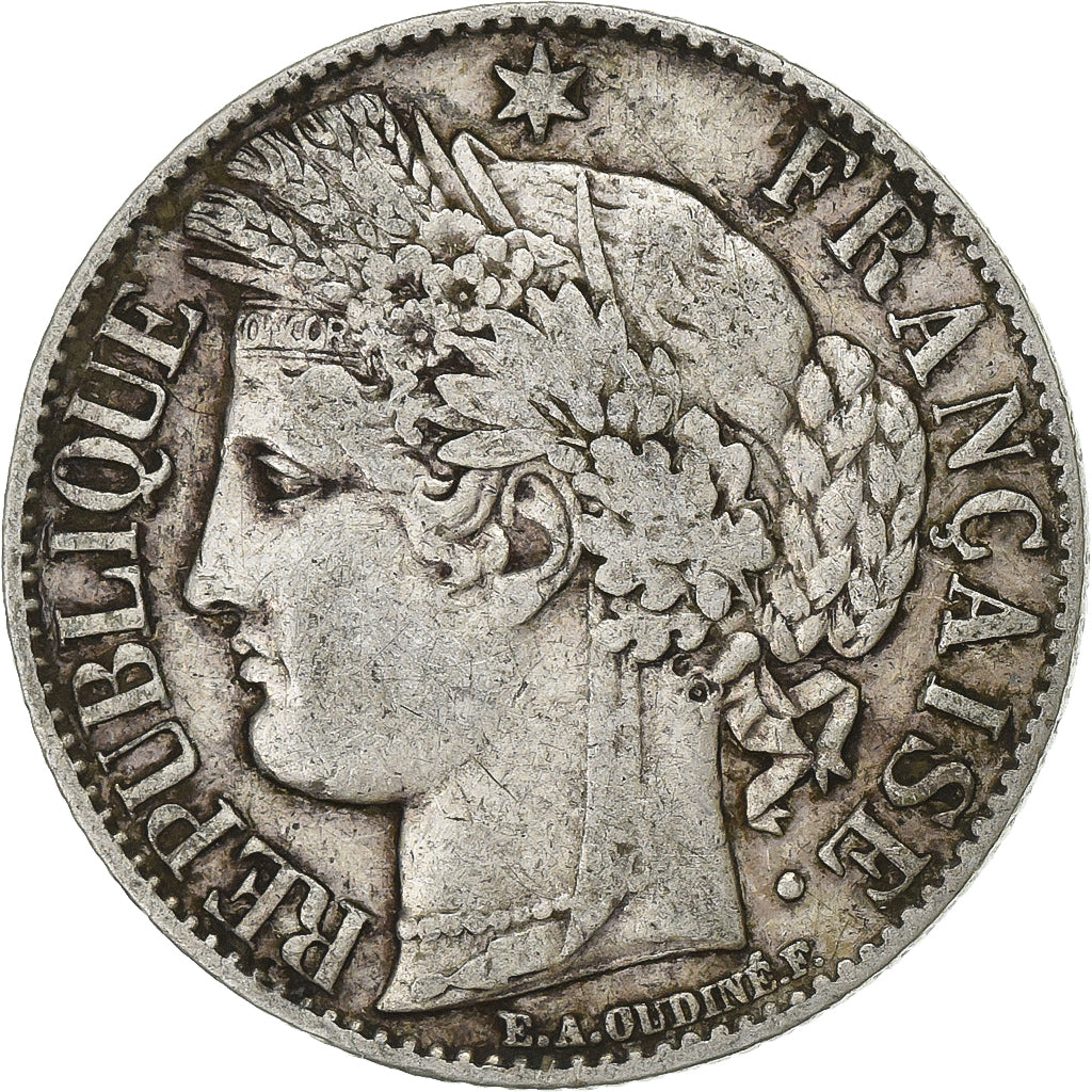 Moneta, Francia, Cérès, Franc, 1888, Paris, MB+, Argento, KM:822.1
