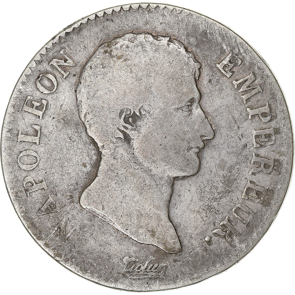 Munten, Frankrijk, Napoleon I, 2 Francs, AN 13, Paris, ZG+, Zilver, Gadoury:495