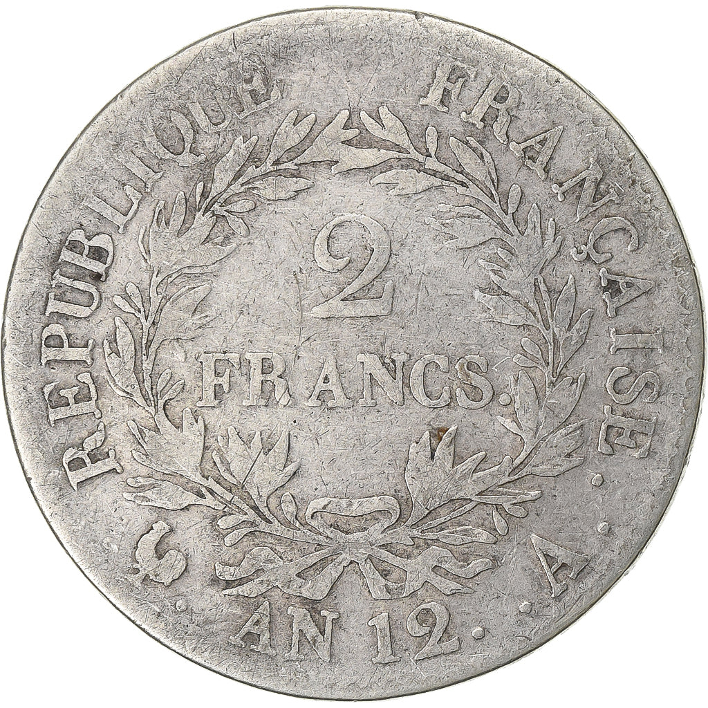 Munten, Frankrijk, Napoleon I, 2 Francs, AN 13, Paris, ZG+, Zilver, Gadoury:495
