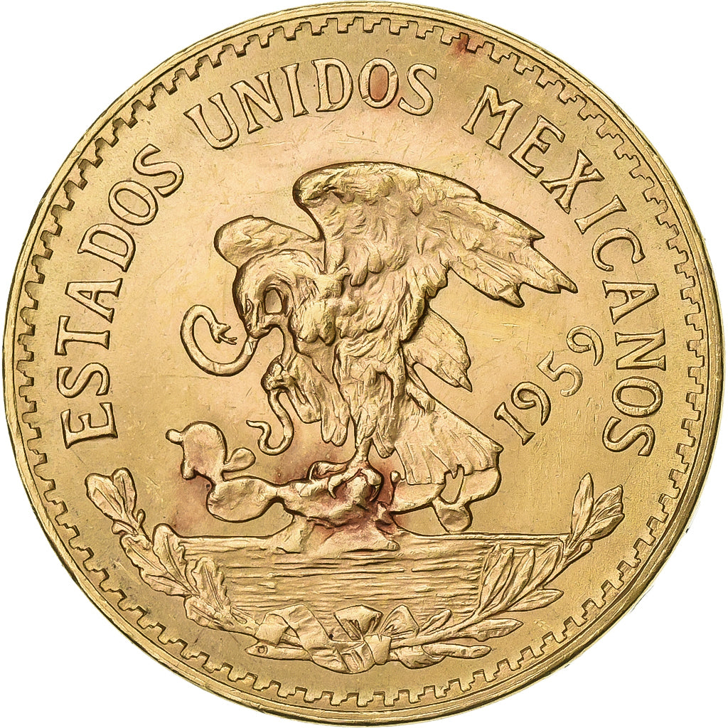 Moneta, Messico, 20 Pesos, 1959, Mexico City, SPL-, Oro, KM:478