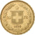 Suiza, 20 Francs, 1896, Bern, Oro, MBC, KM:31