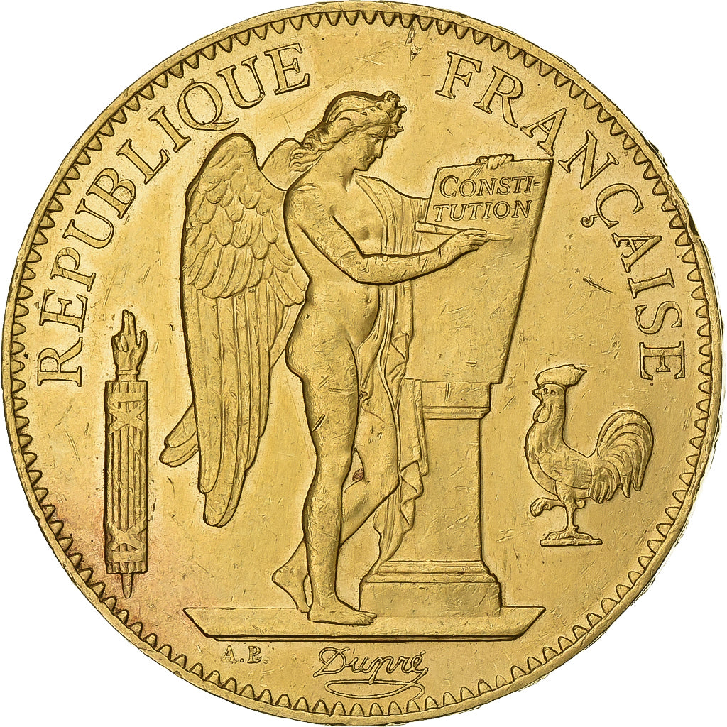 Moeda, França, Génie, 100 Francs, 1901, Paris, AU(50-53), Dourado, KM:832