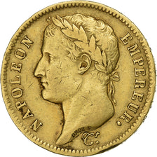 France, Napoléon I, 40 Francs, 1811, Paris, VF(30-35), Gold,KM:696.1,Gadoury1084