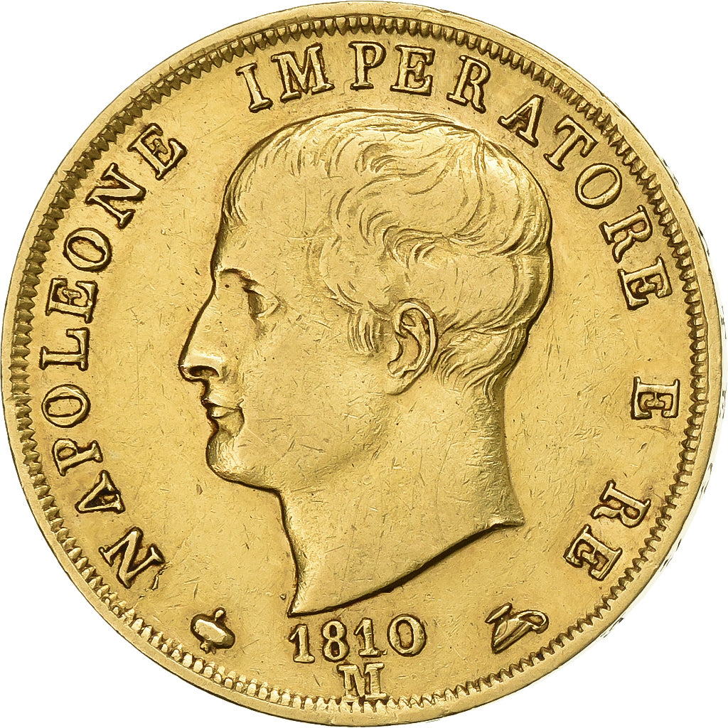 Italian States, KINGDOM OF NAPOLEON, Napoleon I, 40 Lire, 1808, Milan, Gold