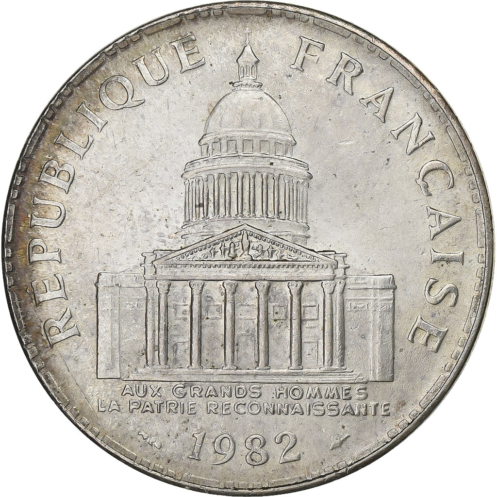 France, 100 Francs, Panthéon, 1982, Paris, Contemporary forgery, Silver