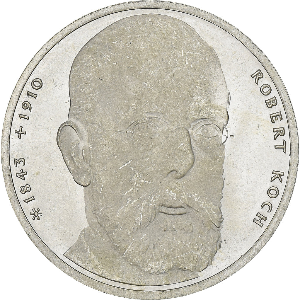 République fédérale d'Allemagne, 10 Mark, 1993, Hamburg, Argent, SUP+, KM:181