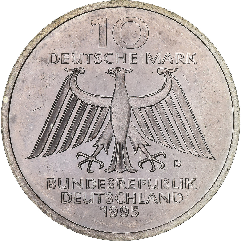 Monnaie, République fédérale allemande, 10 Mark, 1995, Munich, Germany, BE