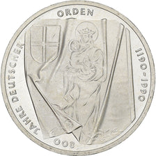 Federal Republic of Germany, 10 Mark, 1990, Hamburg, Silver, MS(63), KM:176