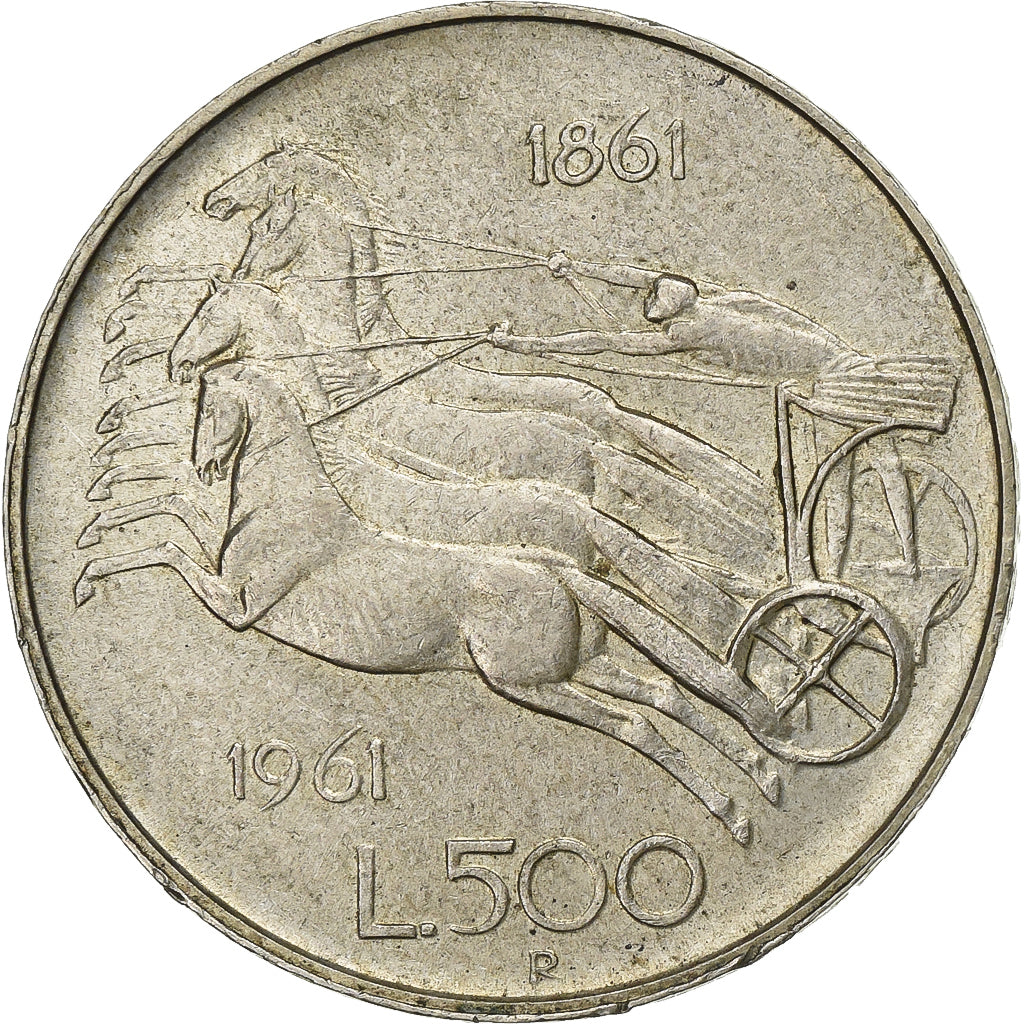 Italia, 500 Lire, 1961, Rome, Argento, BB, KM:99