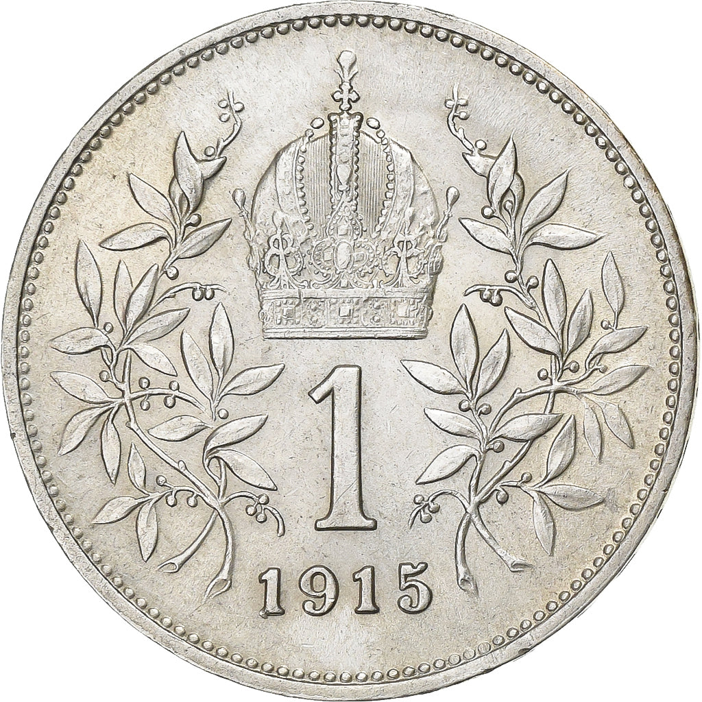 Hongarije, Franz Joseph I, Korona, 1915, Kormoczbanya, Zilver, PR, KM:492