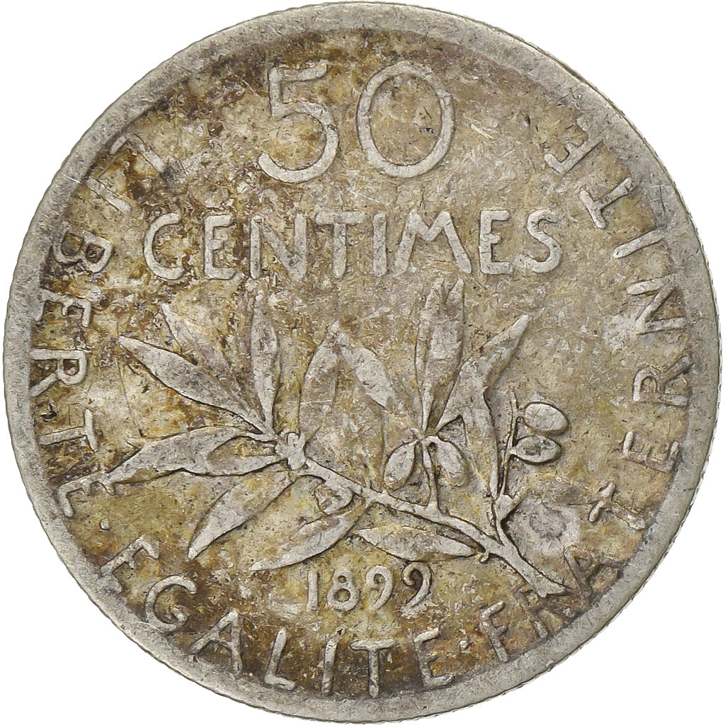 Coin, France, Semeuse, 50 Centimes, 1899, Paris, VF(20-25), Silver, KM:854