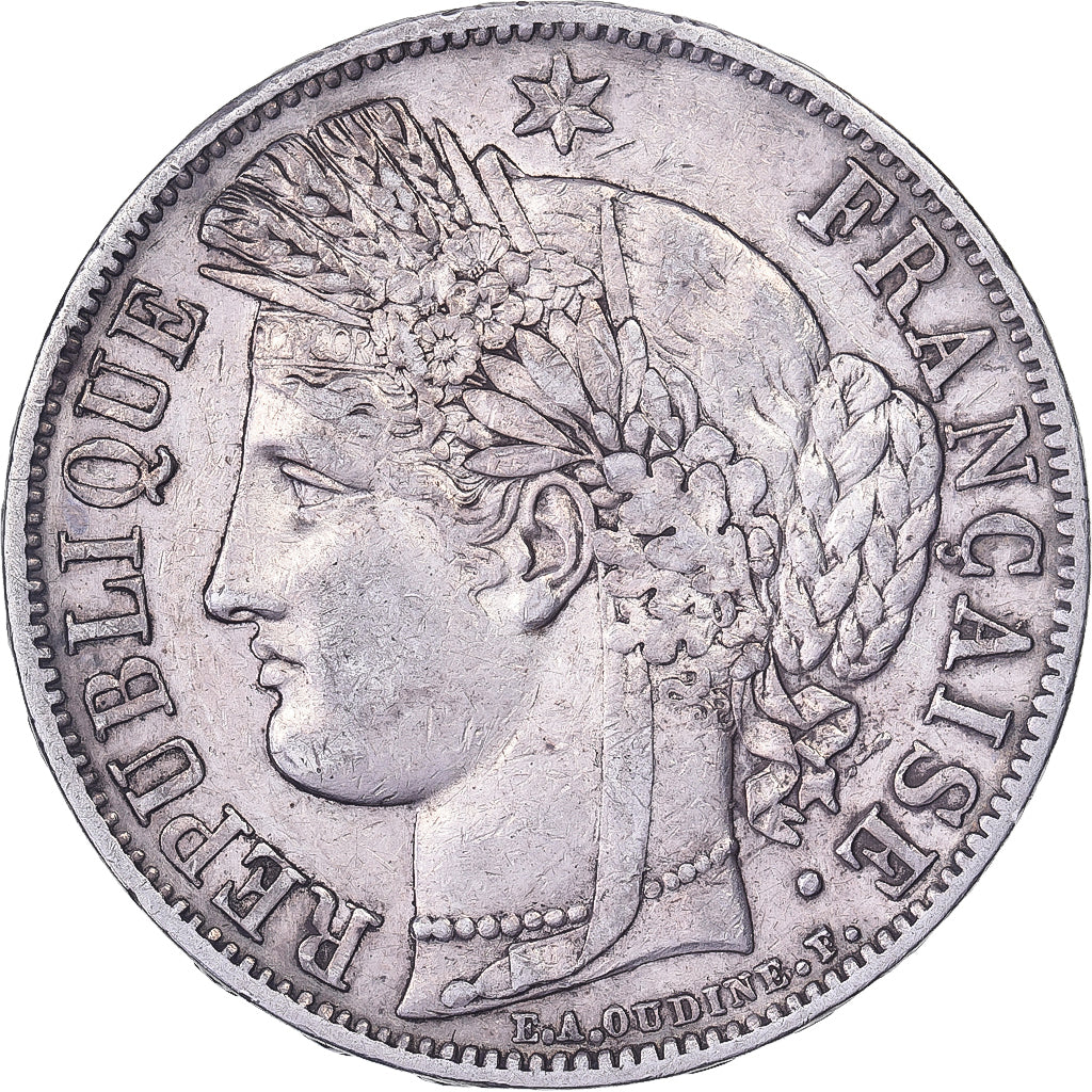 Coin, France, Cérès, 5 Francs, 1849, Paris, EF(40-45), Silver, Gadoury:719