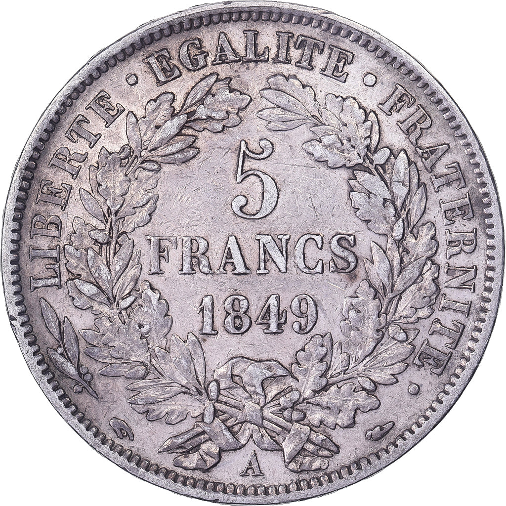 Coin, France, Cérès, 5 Francs, 1849, Paris, EF(40-45), Silver, Gadoury:719
