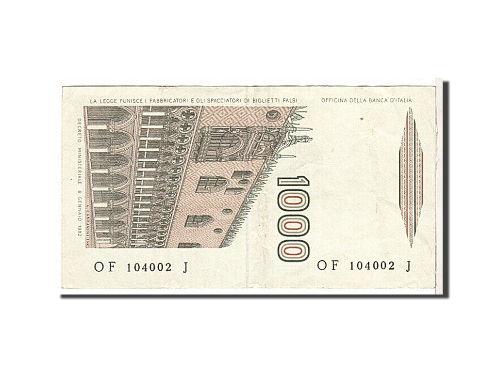 Banknote, Italy, 1000 Lire, 1982, EF(40-45)