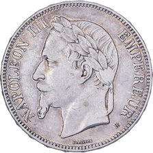 Frankreich, Napoleon III, 5 Francs, 1870, Strasbourg, Silber, SS, Gadoury:739