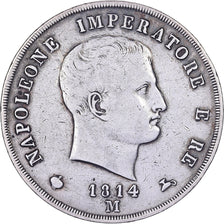 Coin, ITALIAN STATES, KINGDOM OF NAPOLEON, Napoleon I, 5 Lire, 1814, Milan
