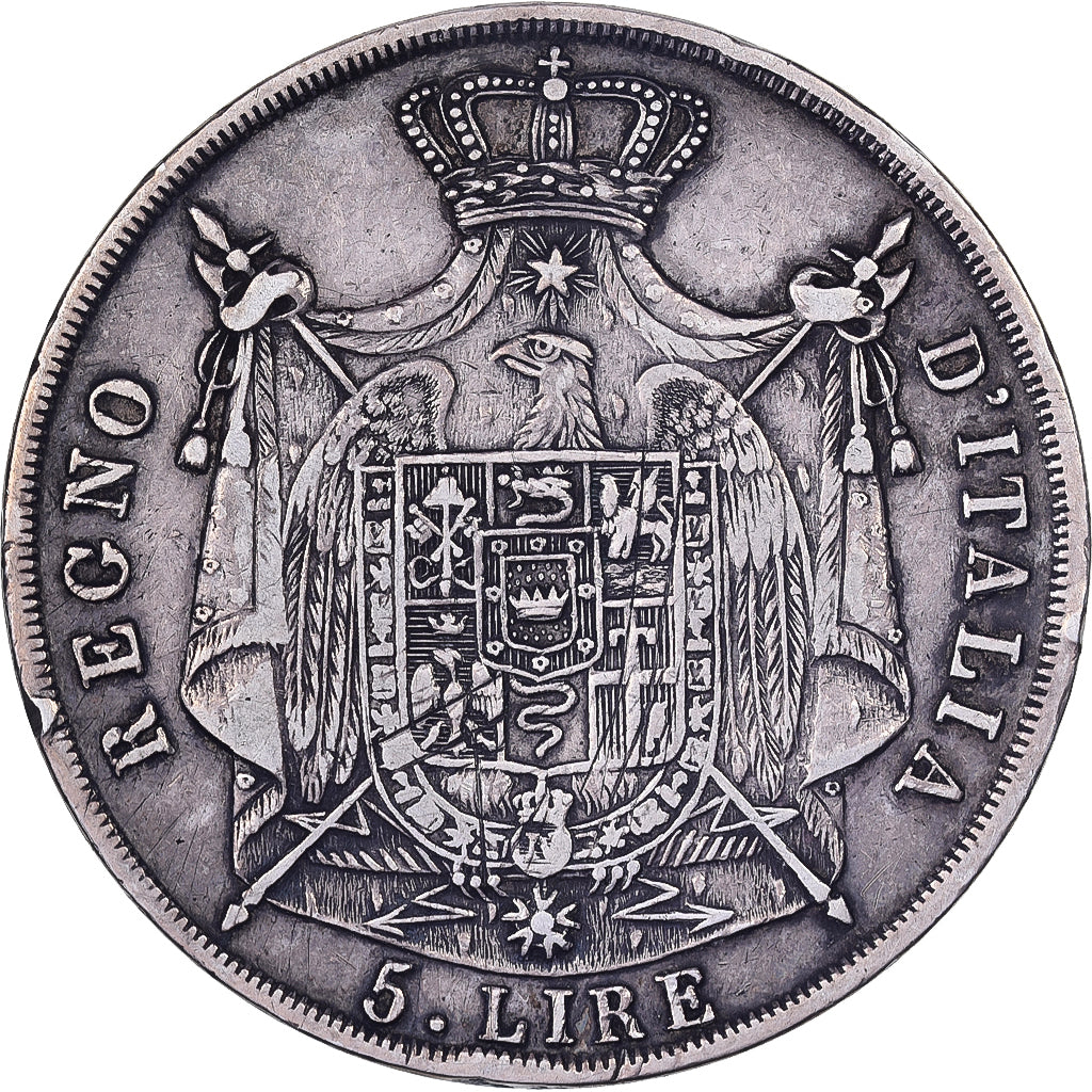Coin, ITALIAN STATES, KINGDOM OF NAPOLEON, Napoleon I, 5 Lire, 1814, Milan