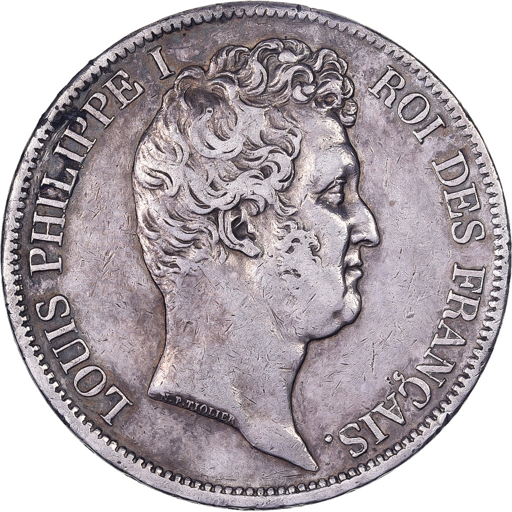 France, Louis-Philippe, 5 Francs, 1831, Paris, Tranche en relief, VF(30-35)