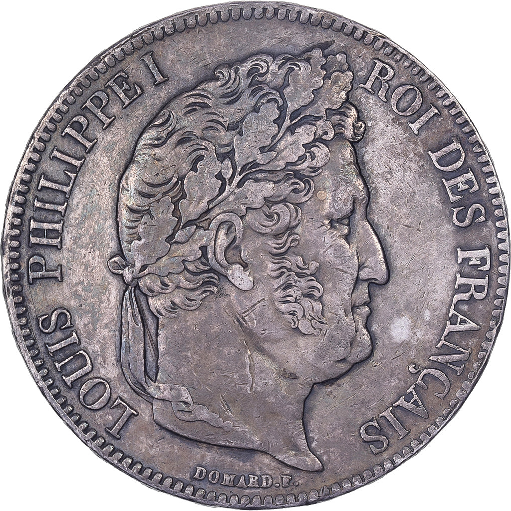 France, 5 Francs, Louis-Philippe, 1835, Bordeaux, Silver, EF(40-45)