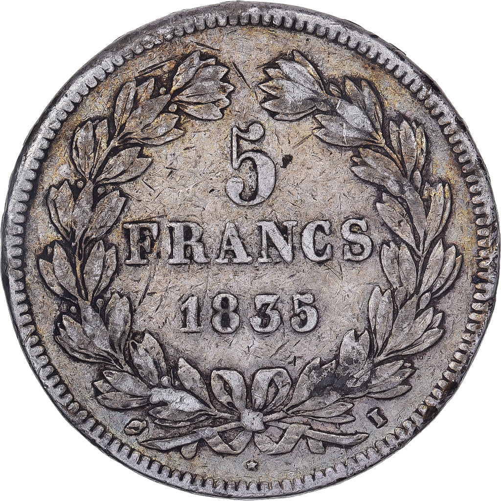 Francja, 5 Francs, Louis-Philippe, 1835, Limoges, Srebro, VF(20-25)