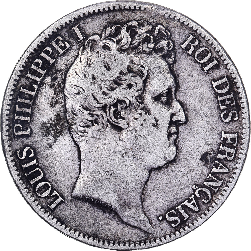 Moneda, Francia, Louis-Philippe, 5 Francs, 1831, Bayonne, BC+, Plata, KM:735.8