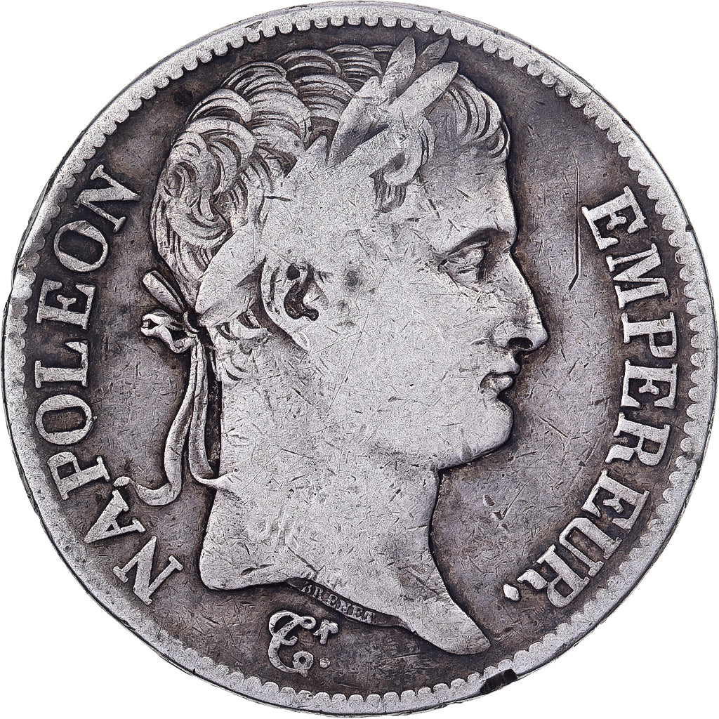 Francia, Napoléon I, 5 Francs, 1810, Paris, MB+, Argento, KM:694.1, Gadoury:584