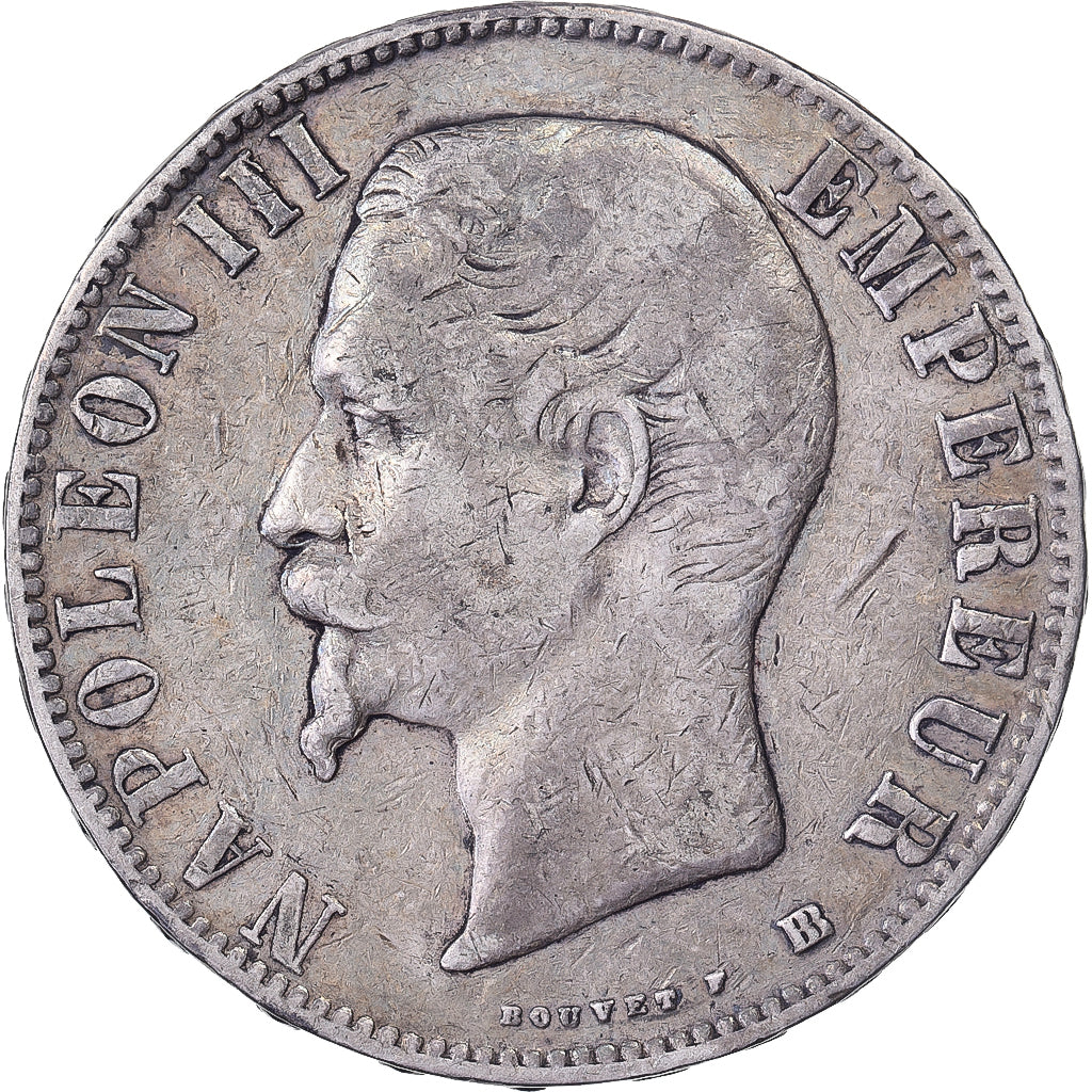 Coin, France, Napoleon III, Napoléon III, 5 Francs, 1856, Strasbourg