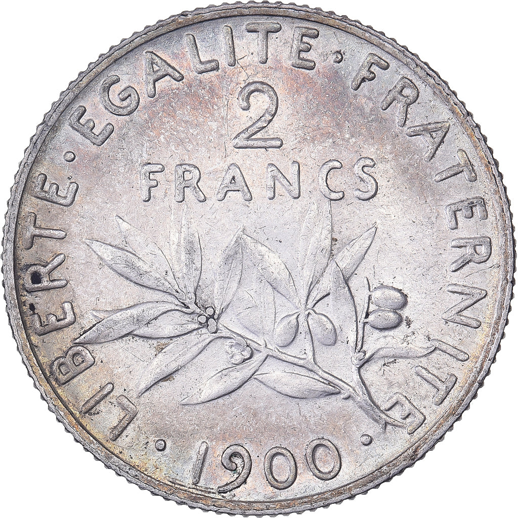Frankreich, 2 Francs, Semeuse, 1900, Paris, Silber, SS+, Gadoury:532, KM:845.1