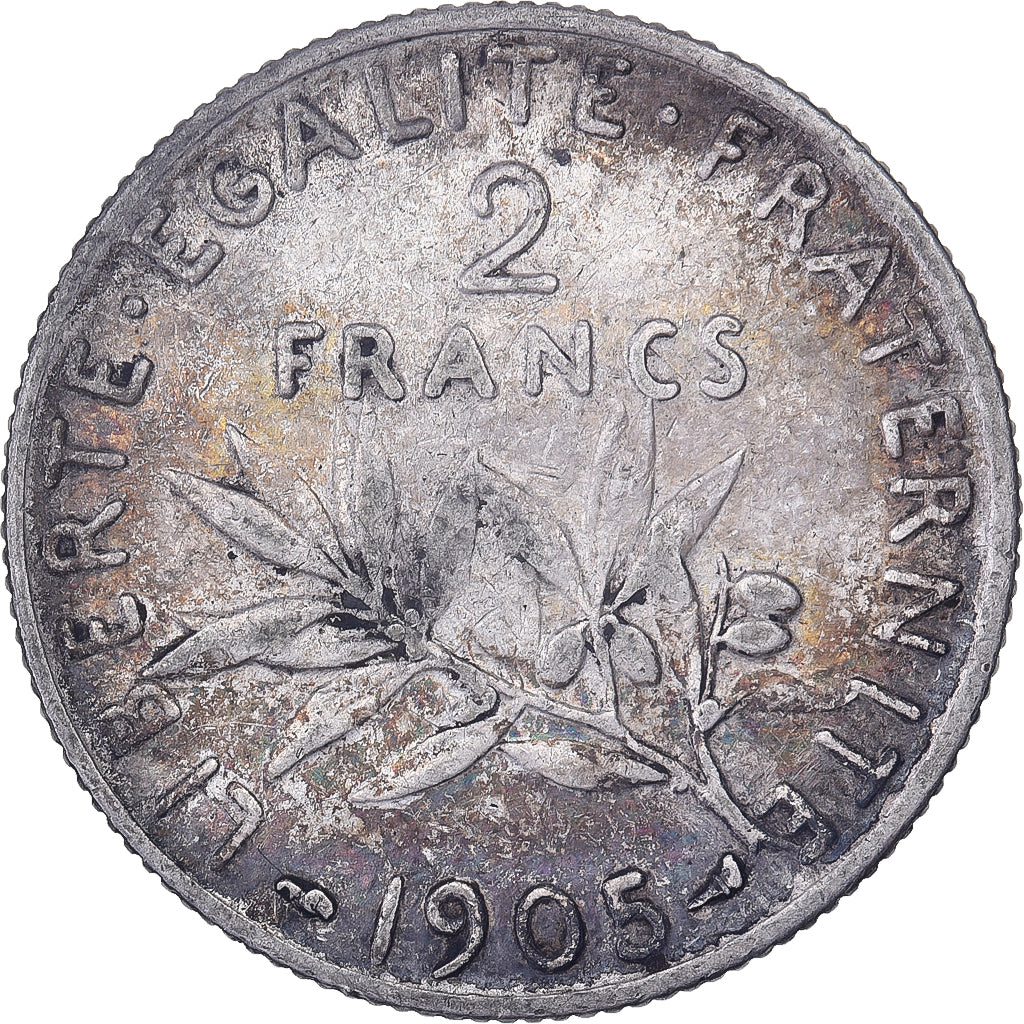 Münze, Frankreich, Semeuse, 2 Francs, 1905, Paris, S, Silber, KM:845.1