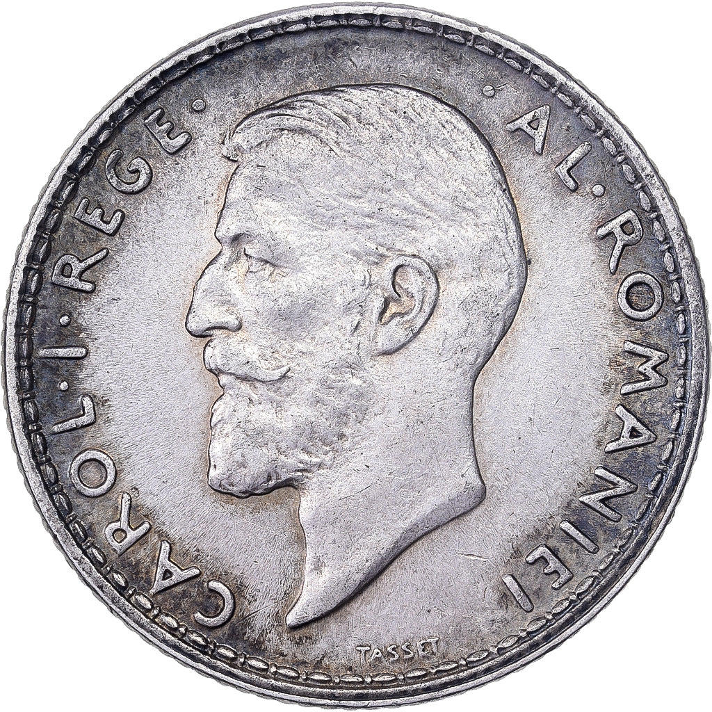 Romania, Carol I, Leu, 1914, BB+, Argento, KM:42