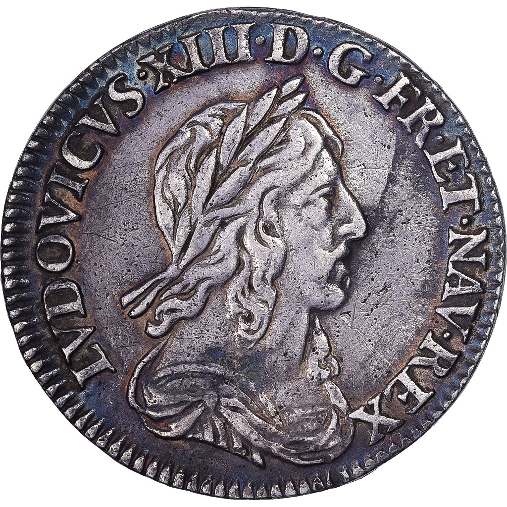 França, Louis XIII, 1/12 ECU, 10 Sols, 1/12 Écu, 2e poinçon de Warin, buste