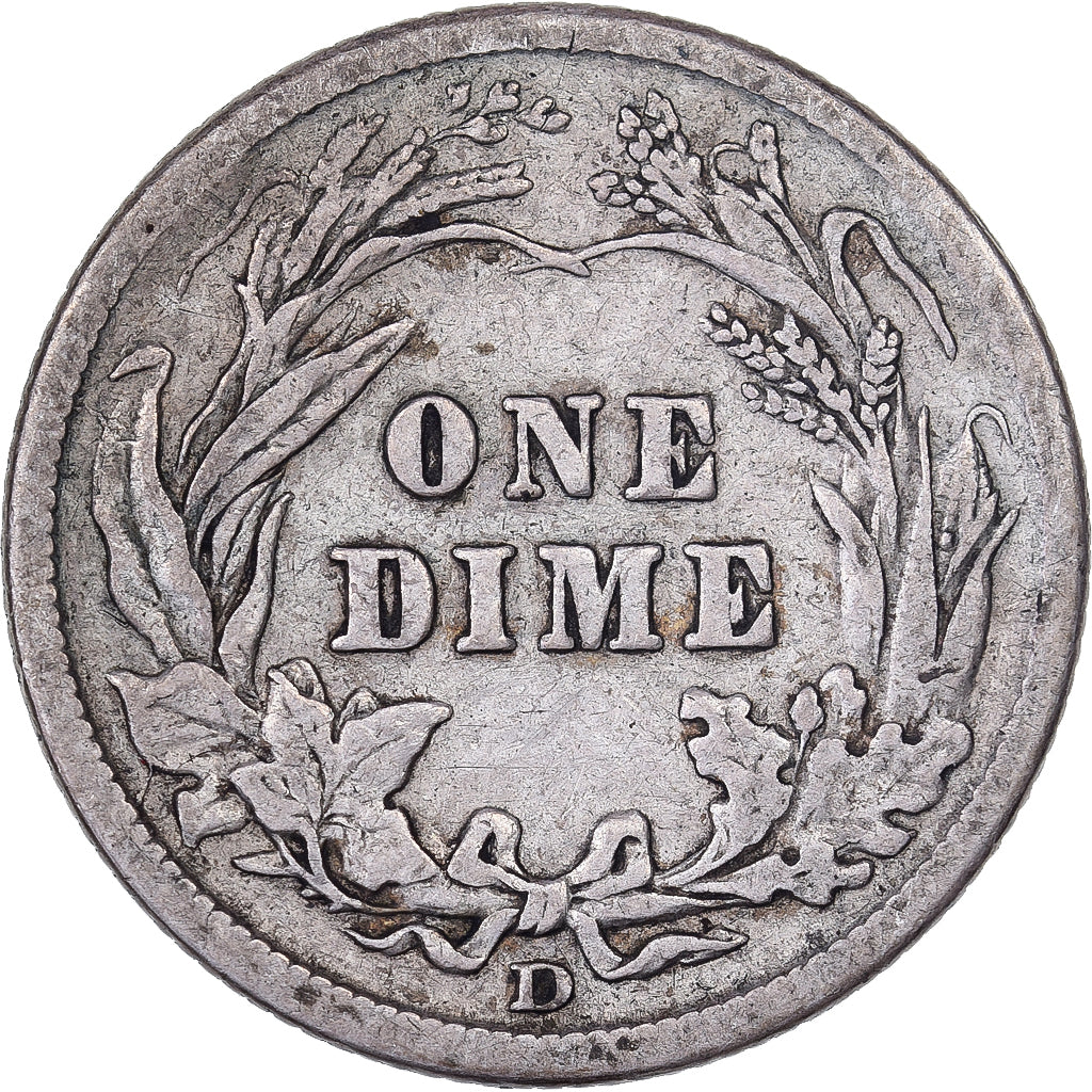 United States, Barber Dime, Dime, 1912, U.S. Mint, Denver, VF(30-35), Silver