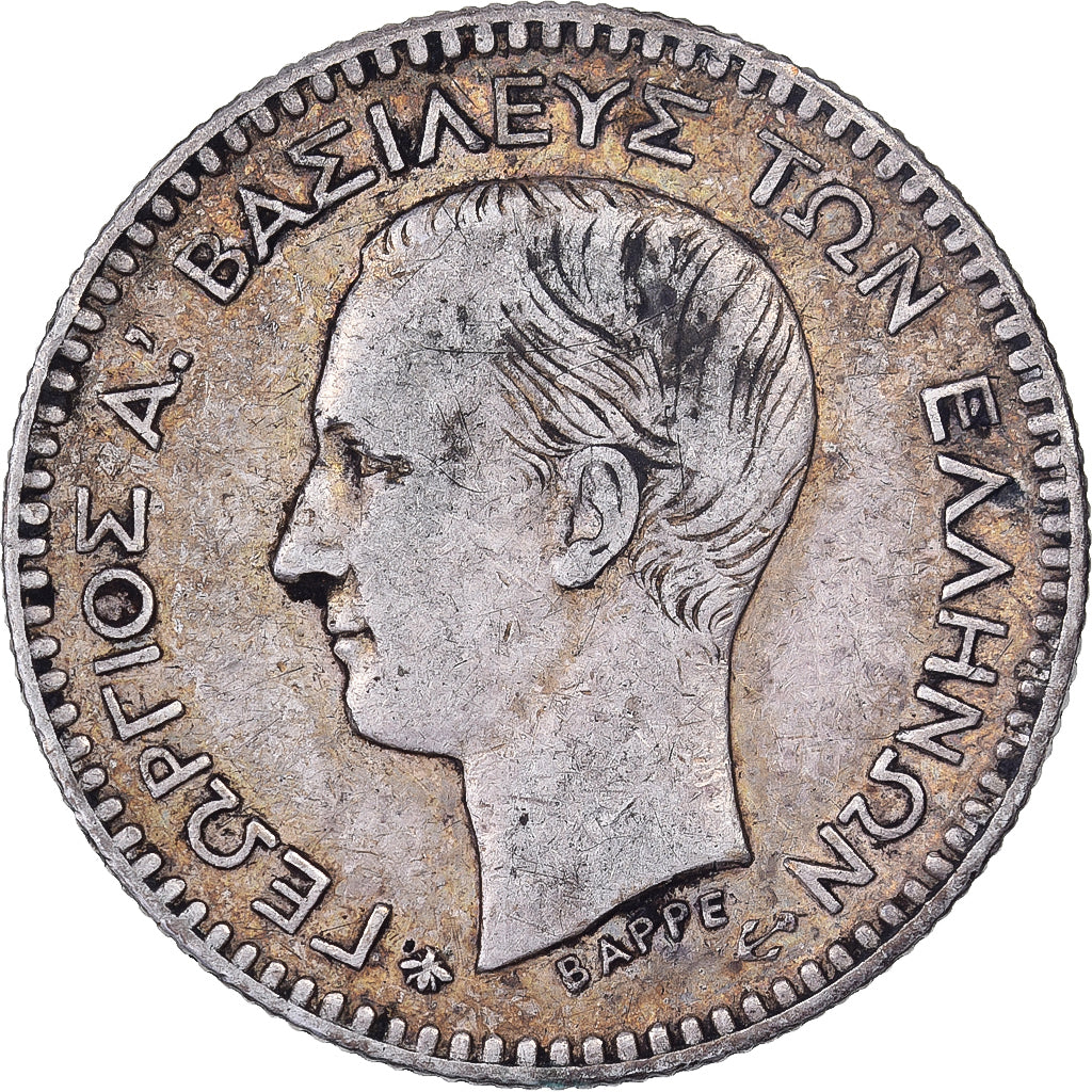 Griechenland, George I, 50 Lepta, 1874, Paris, Silber, S+, KM:37