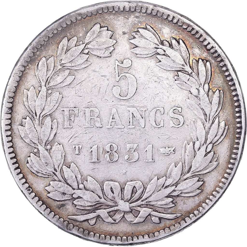 Monnaie, France, Louis-Philippe, 5 Francs, 1831, Nantes, TB, Argent