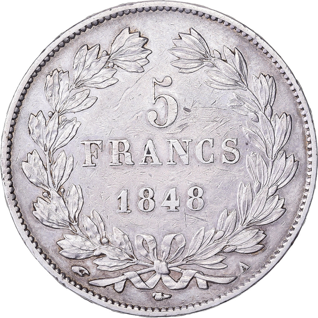 Monnaie, France, Louis-Philippe, 5 Francs, 1848, Paris, TTB, Argent