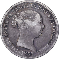 Spain, Isabel II, 20 Réales, 1850, Madrid, Silver, VF(30-35)