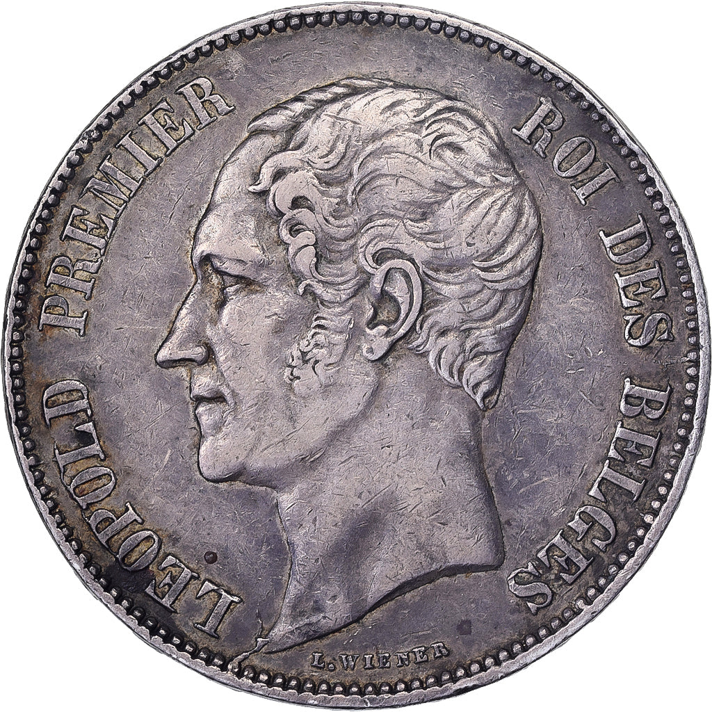 Belgio, Leopold I, 5 Francs, 1849, Brussels, Argento, BB, KM:17