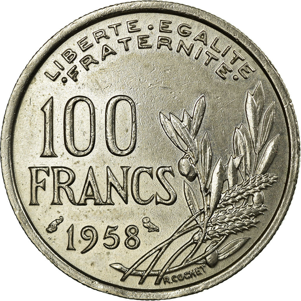 Münze, Frankreich, Cochet, 100 Francs, 1958, SS, Copper-nickel, Gadoury:897