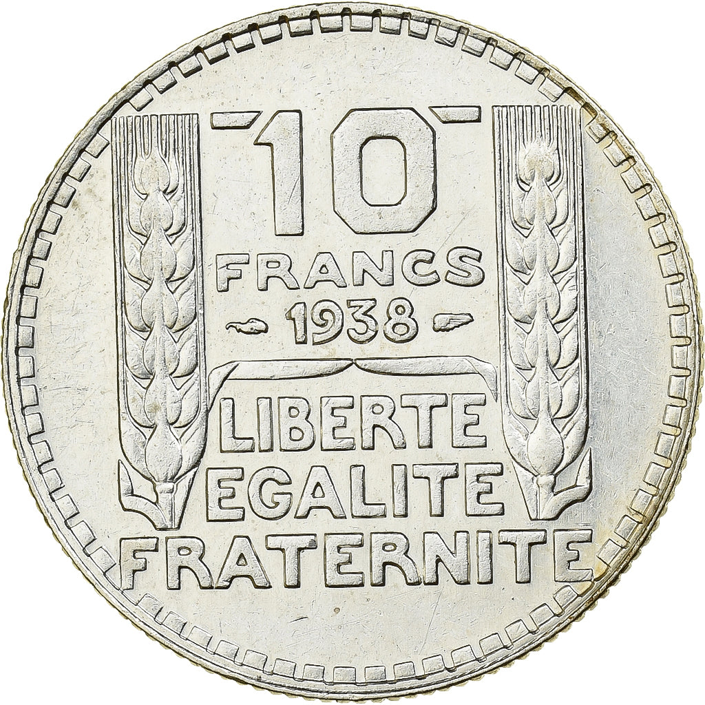 Münze, Frankreich, 10 Francs, 1938, Paris, VZ+, Silber, KM:878, Gadoury:801
