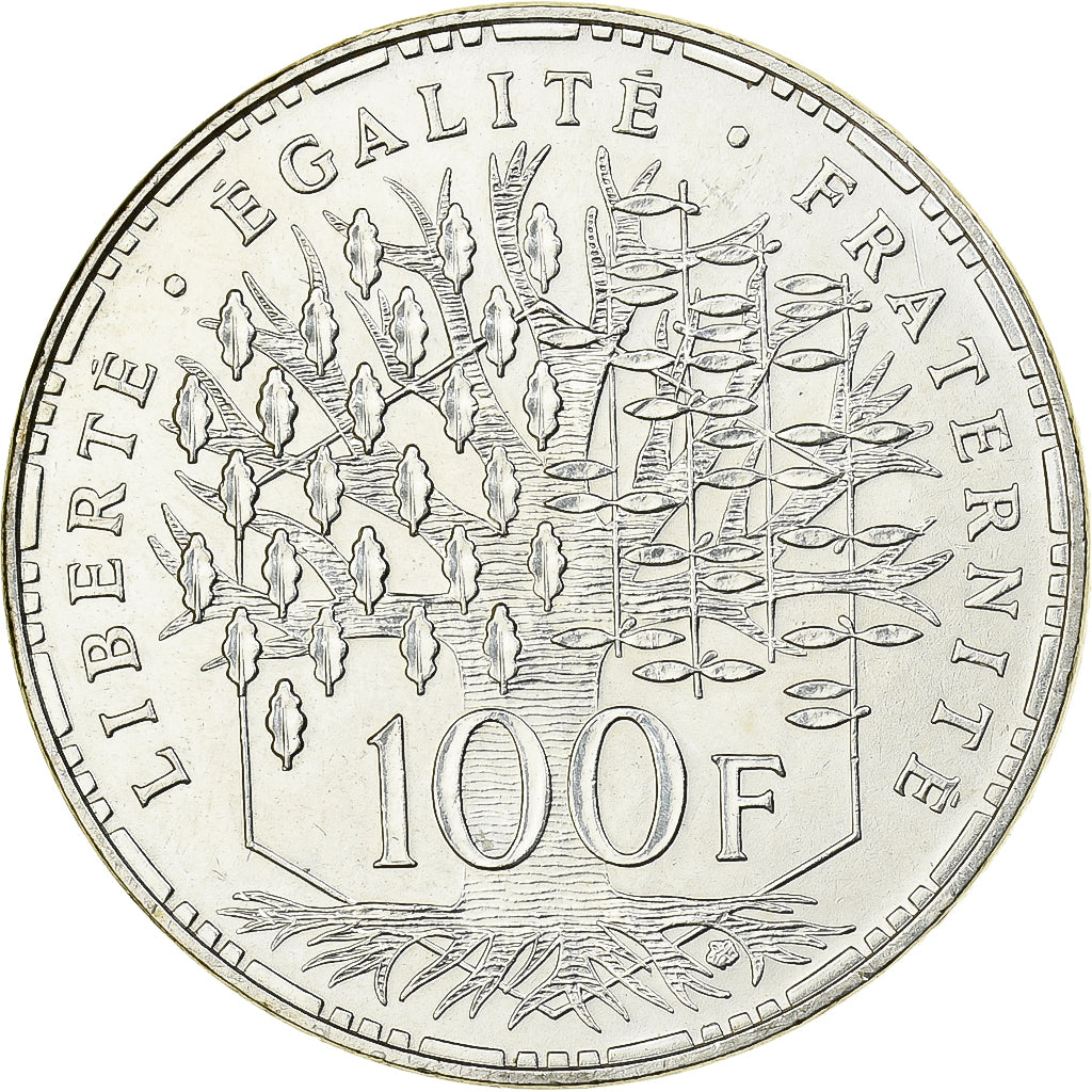 France, Panthéon, 100 Francs, 1985, Paris, MS(60-62), Silver, KM:951.1