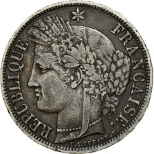 Moeda, França, Cérès, 5 Francs, 1850, Paris, EF(40-45), Prata, KM:761.1