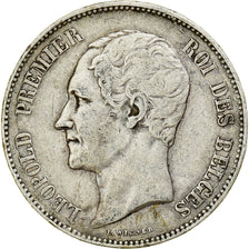 Belgia, Leopold I, 5 Francs, 5 Frank, 1849, Brussels, Srebro, VF(30-35), KM:17