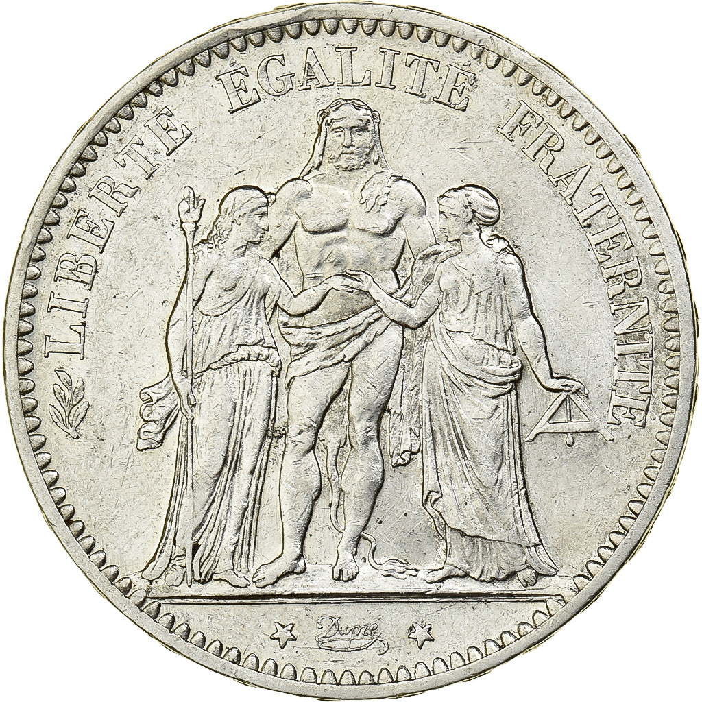 France, Hercule, 5 Francs, 1875, Paris, TTB+, Argent, KM:820.1, Gadoury:745a