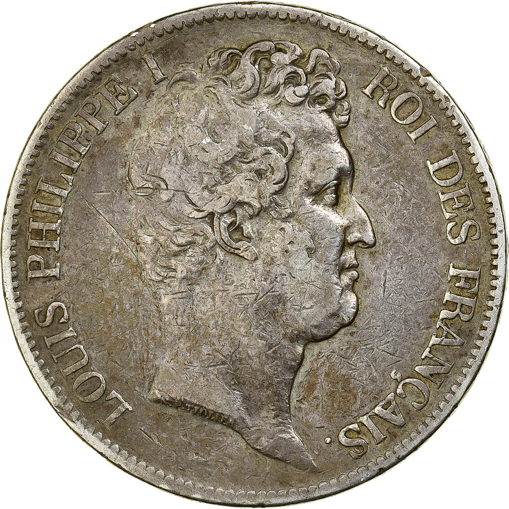 France, Louis-Philippe, 5 Francs, 1830, Nantes, VF(30-35), Silver, KM:735.12