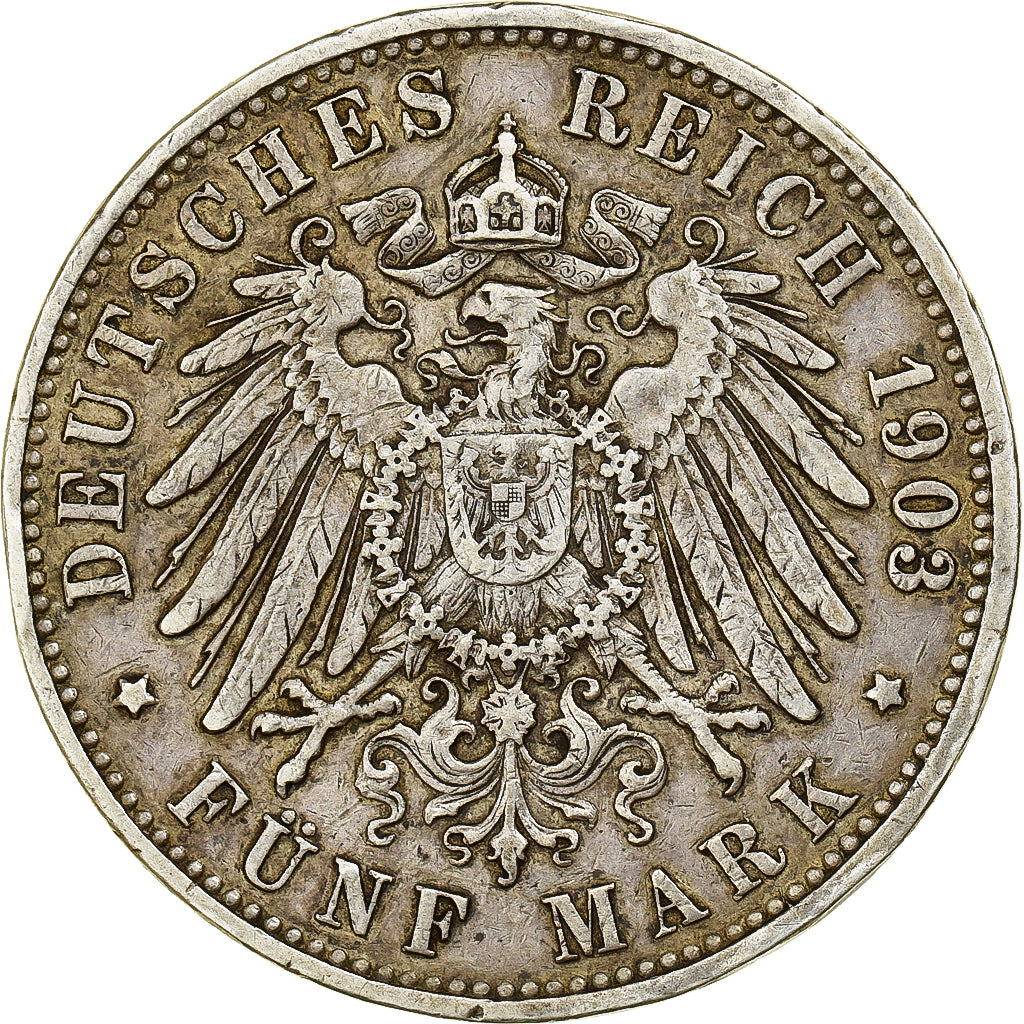 Moneta, Stati tedeschi, HAMBURG, 5 Mark, 1903, Hamburg, BB, Argento, KM:610