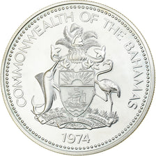 Bahamas, Elizabeth II, 2 Dollars, 1974, U.S.A., FDC, Argento, KM:66a