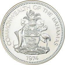 Bahamas, Elizabeth II, 5 Dollars, 1974, Franklin Mint, FS, Argento, FDC