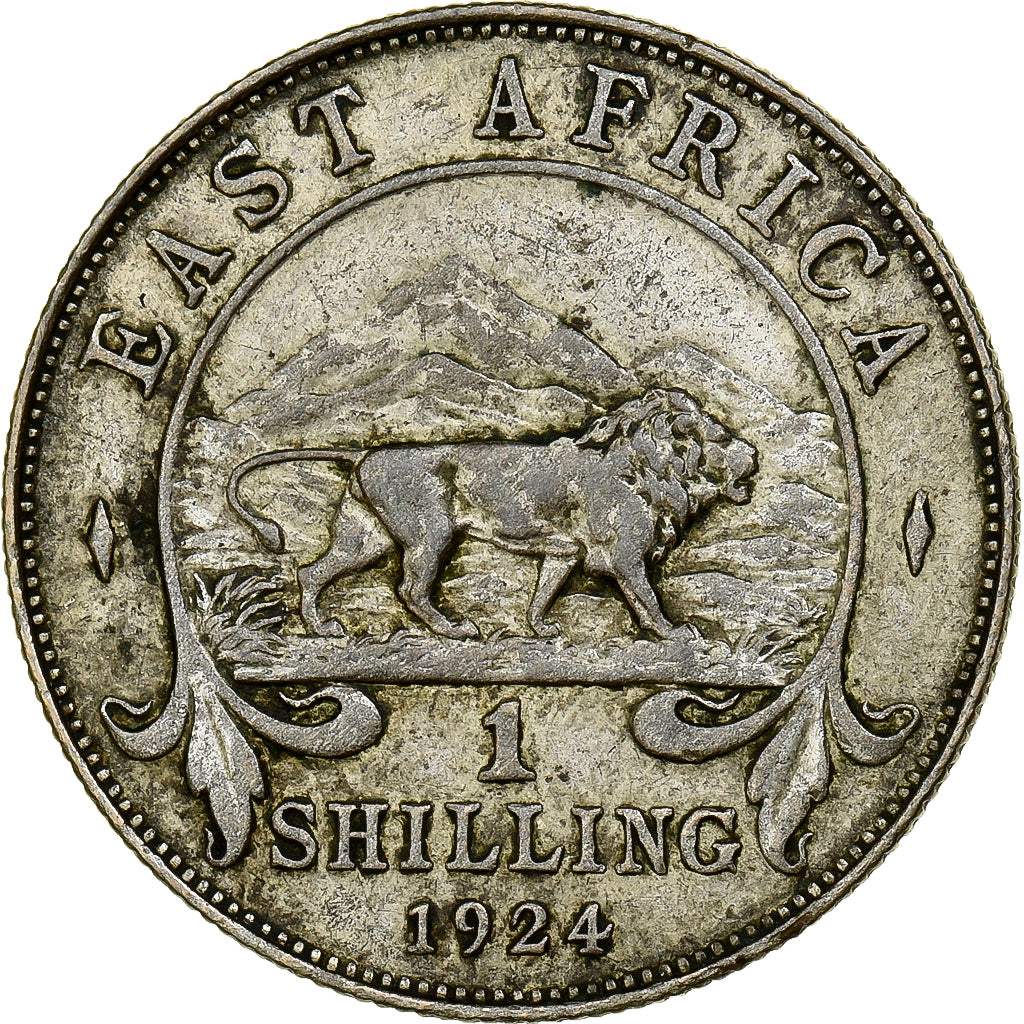 Coin, EAST AFRICA, George V, Shilling, 1924, EF(40-45), Silver, KM:21