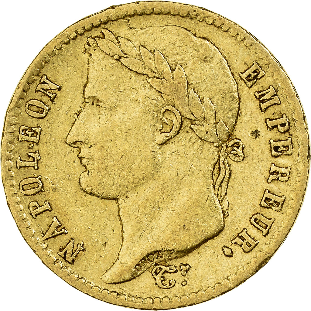 Francia, Napoleon I, 20 Francs, 1813, Paris, Oro, MBC+, Gadoury:1025, KM:695.1