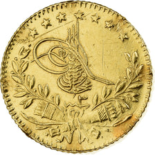 Turchia, Muhammad VI, 25 Kurush, 1917, Qustantiniyah, Oro, BB+, KM:819